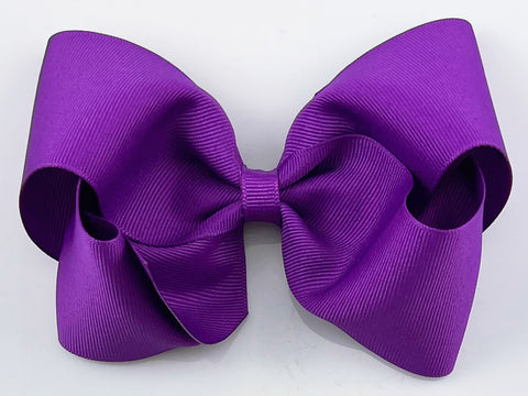 bright purple girls 5 inch hair bow