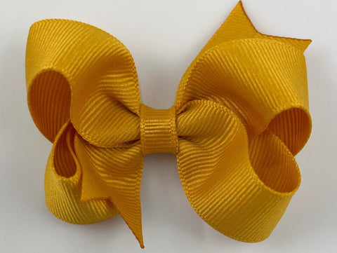 mustard baby girl 3 inch hair bow