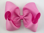 pixie bubblegum pink girls hair bow 5 inch