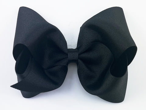 black 4.5 inch girls hair bow