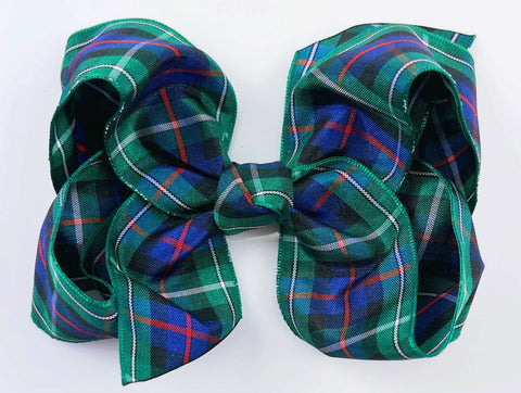 school plaid hair bow