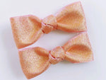 hair bow clips for babies girls rose gold glitter
