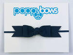 Navy Blue Baby Headband | Classic Bow
