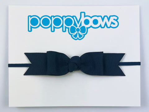 Navy Blue Baby Headband | Classic Bow