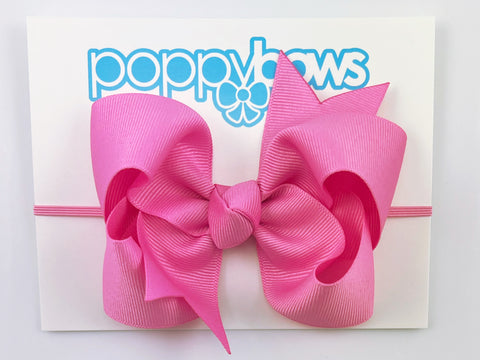 pink baby bow headband