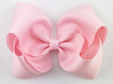 light pink 4.5 to 5 inch girls hair bow