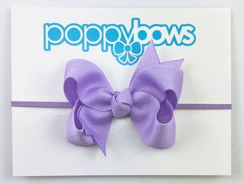 light purple baby headband with bow