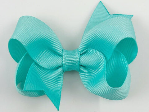 aqua blue baby girl 3 inch hair bow