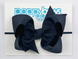 Navy Blue 4 inch Baby Girl Bow Headband