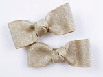 Light Gold Hair Bow Clips