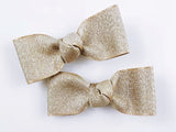 Light Gold Hair Bow Clips