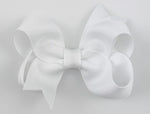 white 3 inch baby girl hair bows