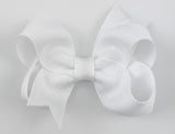 white 3 inch baby girl hair bows