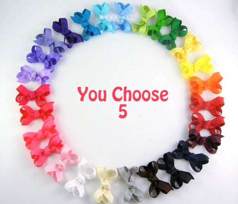 baby hair bows in solid colors