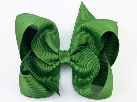 olive green hair bow