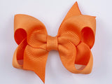 pumpkin orange 3 inch baby girl hair bows