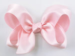 light pink 4 inch girls hair bow