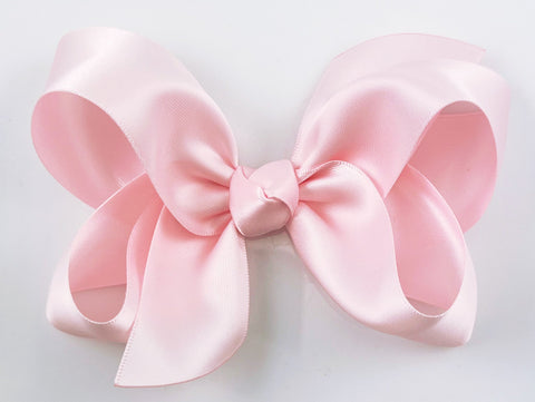 light pink 4 inch girls hair bow