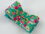hair bow clips for baby girl green floral