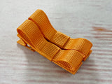pumpkin orange hair bow clips for baby girls for Fall Autumn