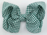 dark green hair bow