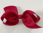 dark red crimson hair bow for girls