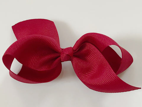 dark red crimson hair bow for girls