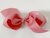 dusty rose coral pink hair bow