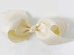 ivory light cream hair bow for baby girls