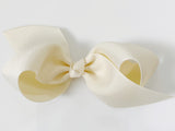 ivory light cream hair bow for baby girls