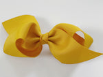 mustard hair bow for baby girl