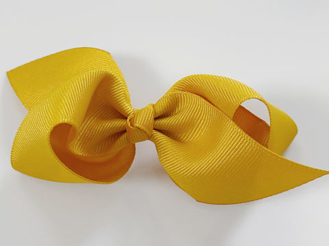 mustard hair bow for baby girl