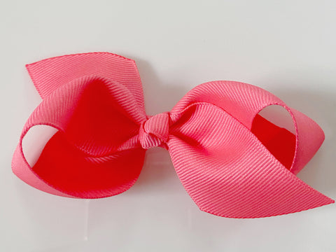 neon pink hair bow for girls