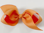 pumpkin orange thanksgiving hair bow