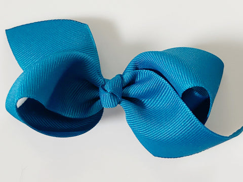 teal blue hair bow