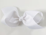 white hair bows for girls