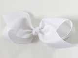 white hair bows for girls
