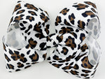 leopard cheetah hair bow for girls