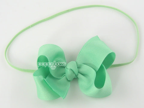 mint light green baby bow elastic