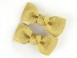 gold hair bow clips for baby girls