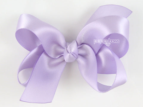 light purple satin hair bow