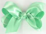 light mint green hair bow