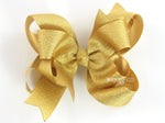 gold hair bow