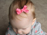 Raspberry Rose Mini Hair Bow