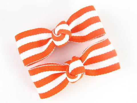 baby girl hair bow clips orange