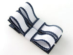baby girl hair clips in navy blue and white