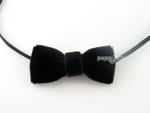 black velvet baby headband small bow newborn