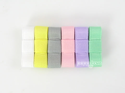 extra small baby hair clip barrettes gift set in pastel colors