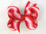 red and pink hair bow