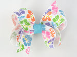 Hawaiian flowers hair bow